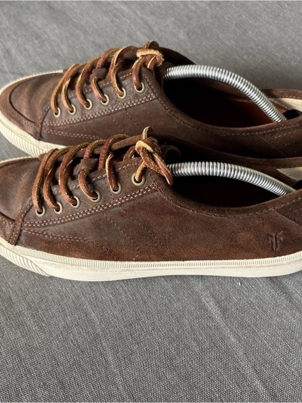 Frye Miller Lowe Lace Men's 10 Brown Leather Suede Casual Sneakers - Picture 1 of 9